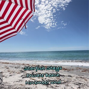 Beach nearby, sun-loungers, beach towels