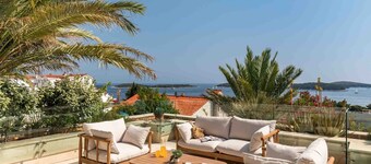Luxury Villa Hvar Carpe Diem with private pool and staff by the sea in Hvar on Hvar Island