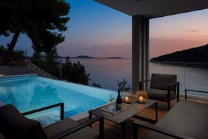 A heated pool