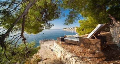 Luxury Beachfront Villa Primosten Oasis with private pool at the beach