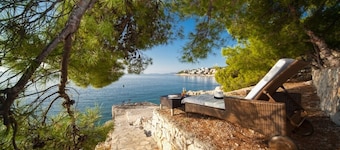 Luxury Beachfront Villa Primosten Oasis with private pool at the beach in Primosten