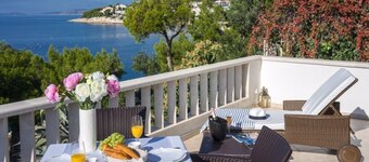 Luxury Beachfront Villa Primosten Oasis with private pool at the beach in Primosten