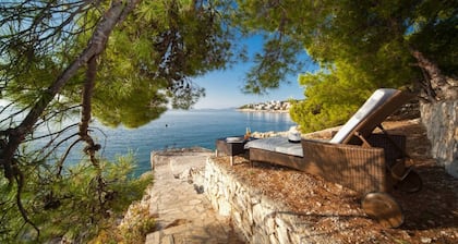 Luxury Beachfront Villa Primosten Oasis with Pool