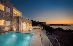 A heated pool