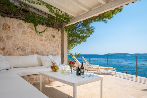 Luxury Villa Anemos with private pool at the beach in Hvar
