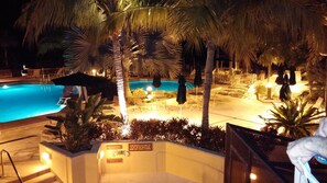 Outdoor pool, a heated pool - Beach Front Villa    ( Eagles Nest Marco Island online for photos and reviews)  (Marco Island)