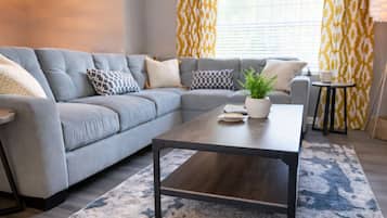 Televisor intel·ligent, llar de foc i llibres