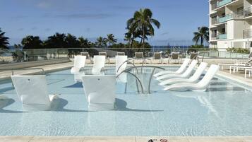 Een verwarmd zwembad