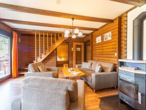 Fernseher, Kamin, DVD-Player