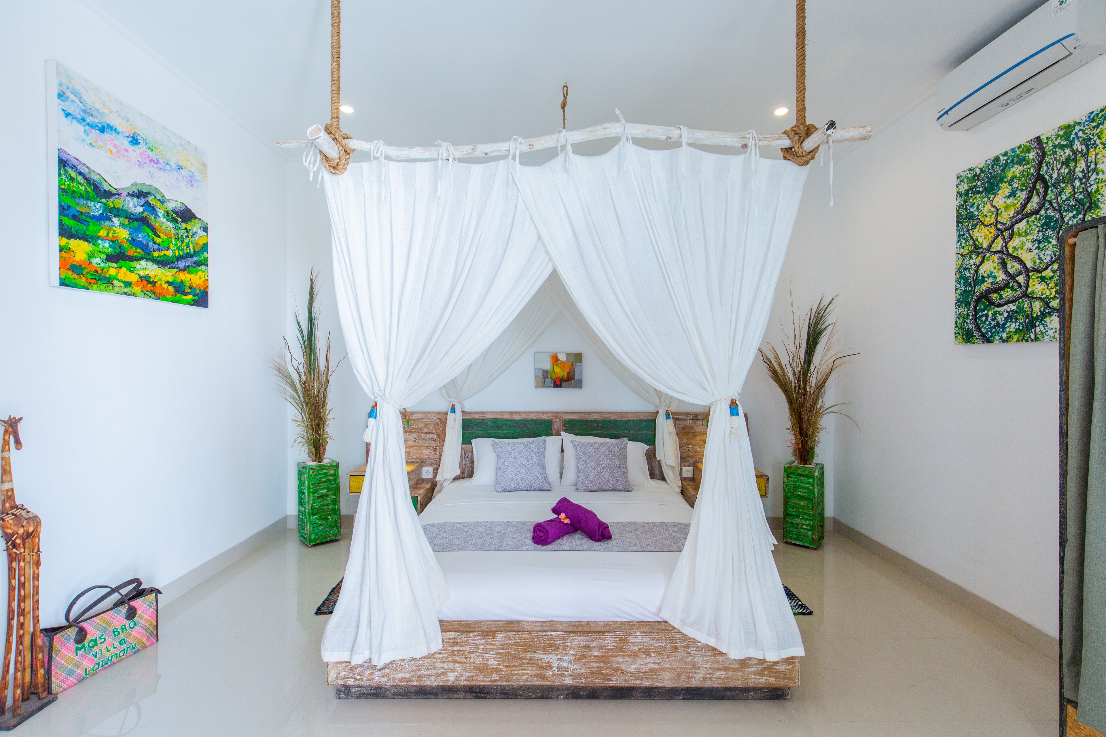 Seprai katun Mesir, seprai premium, bantalan ekstra lembut, dan minibar