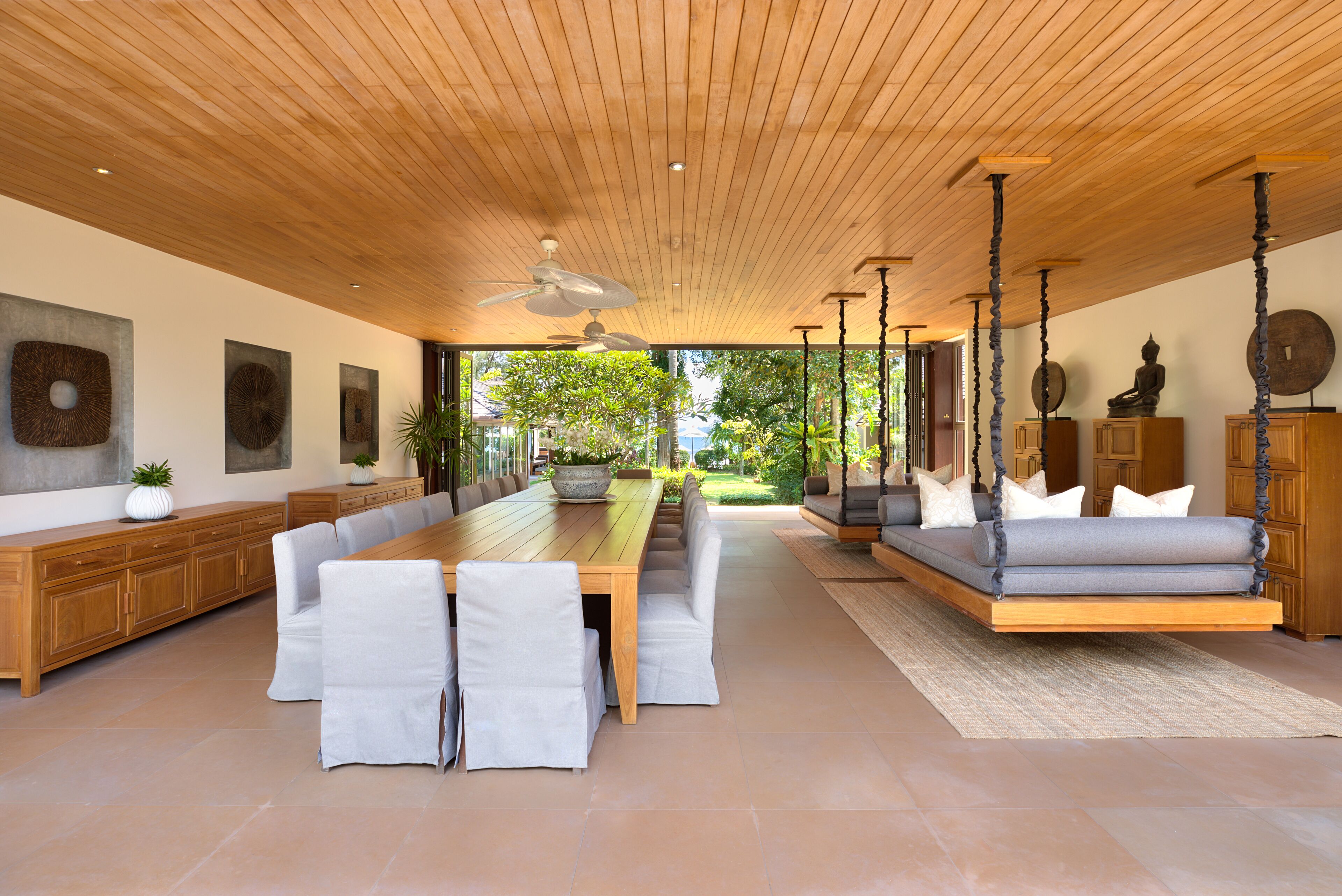 Luxury Villa (Multiple Bedrooms) | Living area | Flat-screen TV, DVD player, ping pong