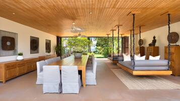 Luxury Villa (Multiple Bedrooms) | Living area | Flat-screen TV, DVD player, ping pong