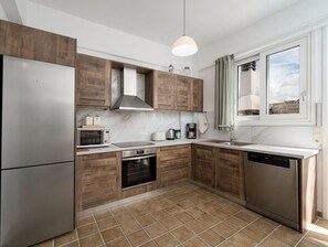 Fridge, oven, stovetop, dishwasher