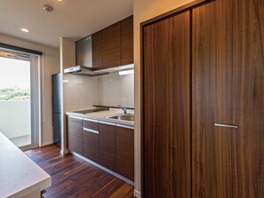 Premium Suite Condo, Non Smoking | Private kitchen | Fridge, microwave, stovetop, electric kettle - Private Condo Chatan Jagaru by Coldio Premium (Chatan)