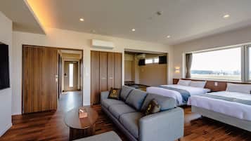 Condo premium, 2 camas de casal, para não fumantes, cozinha | 1 quarto, edredons de pluma, Wi-Fi de cortesia, roupa de cama
