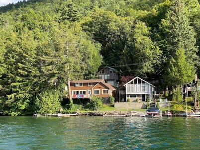 Breathtaking views from charming lakefront home on  beautiful Lake George