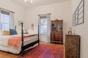 1 bedroom, desk, iron/ironing board, travel cot