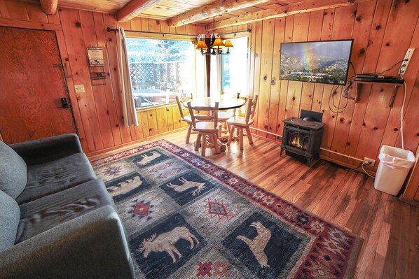 TV, DVD player - Cabin with Mountain View from Personal Hot Tub (Estes Park)