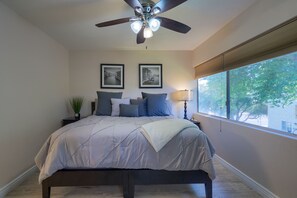 3 bedrooms, iron/ironing board, travel crib, free WiFi
