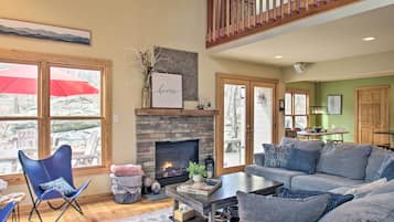 TV, fireplace, Hulu, streaming services