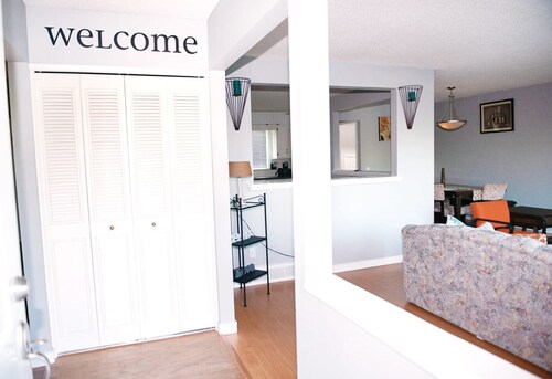 Simply beautiful and comfortable main suite with a view.