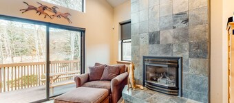 Four-story home w/furnished deck, gas fireplace, and private washer/dryer