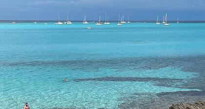 Appartement "Stintino Sea Front Apartments B" avec vue sur la mer, balcon et jardin commun