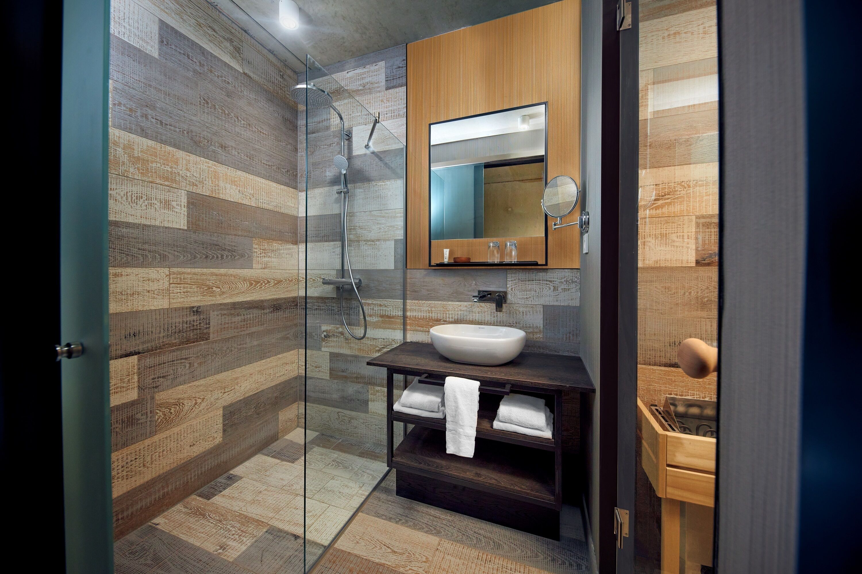 wellness suite | bathroom | free toiletries, hair dryer, towels, soap