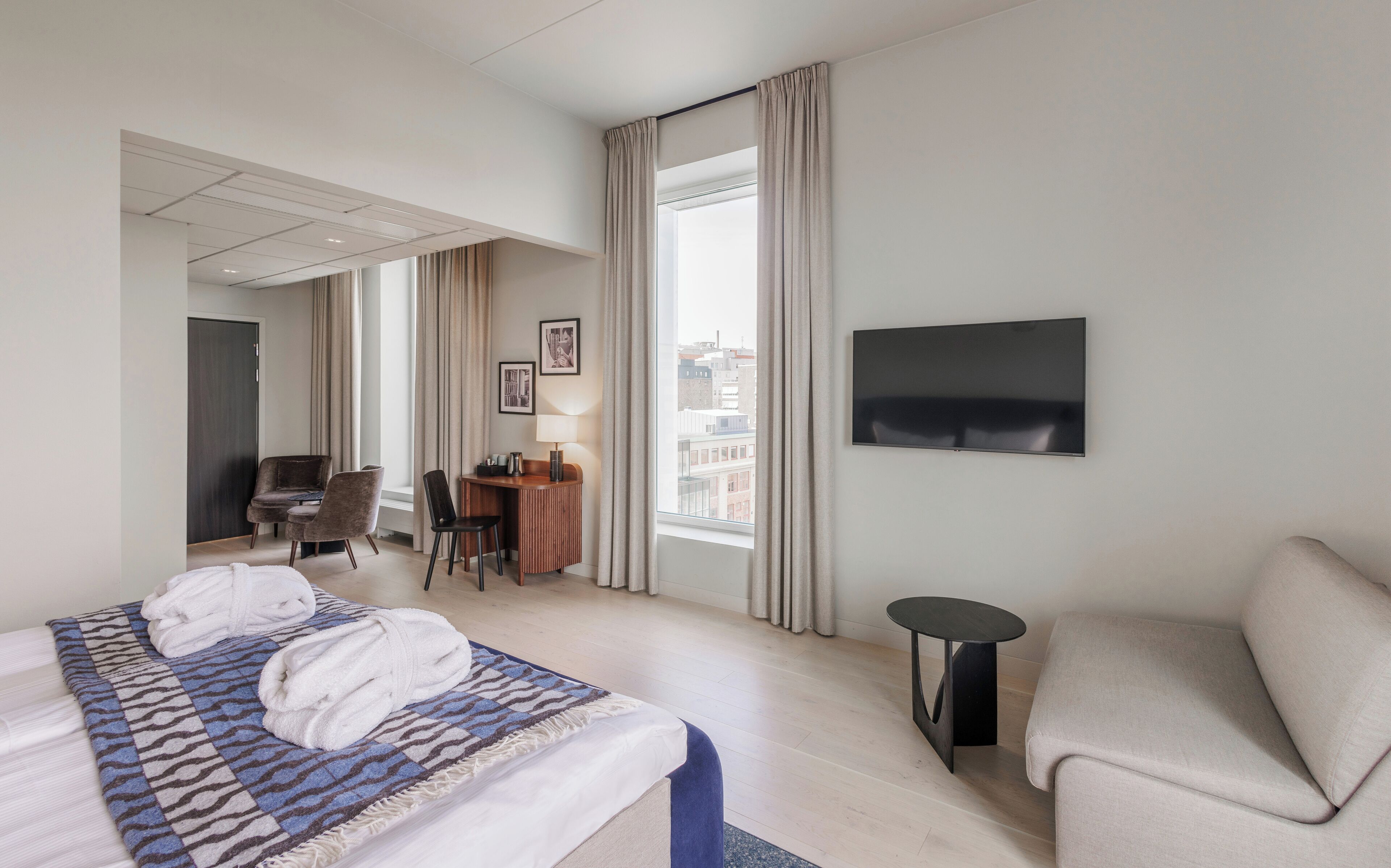 Deluxe Double Room | Desk, laptop workspace, blackout drapes, iron/ironing board