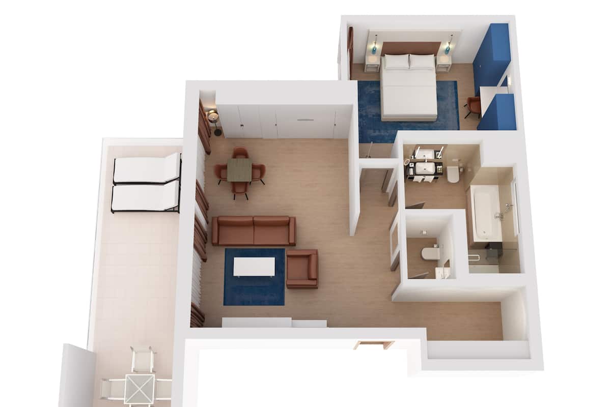 Deluxe Suite, 1 Bedroom (Beach) | Hypo-allergenic bedding, minibar, in-room safe, laptop workspace