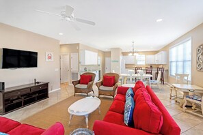 Televisión y chimenea 