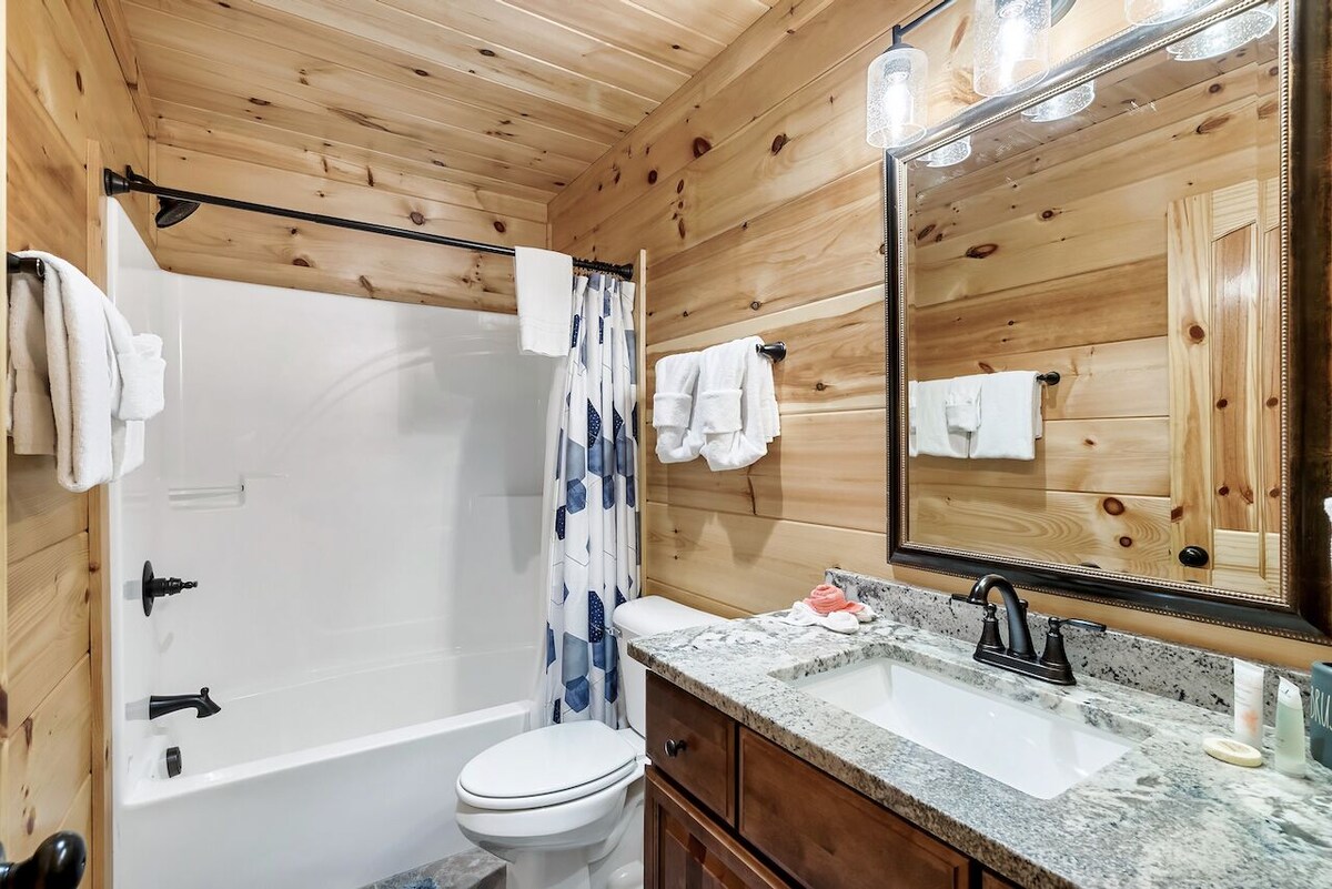 Photo 80 of Luxury 3 King Suites Cabin, Mountain Views, FirePit, HotTub, Games, Pet friendly