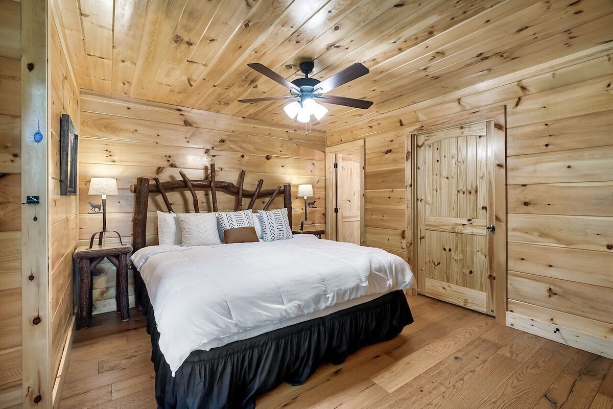 Photo 83 of Luxury 3 King Suites Cabin, Mountain Views, FirePit, HotTub, Games, Pet friendly