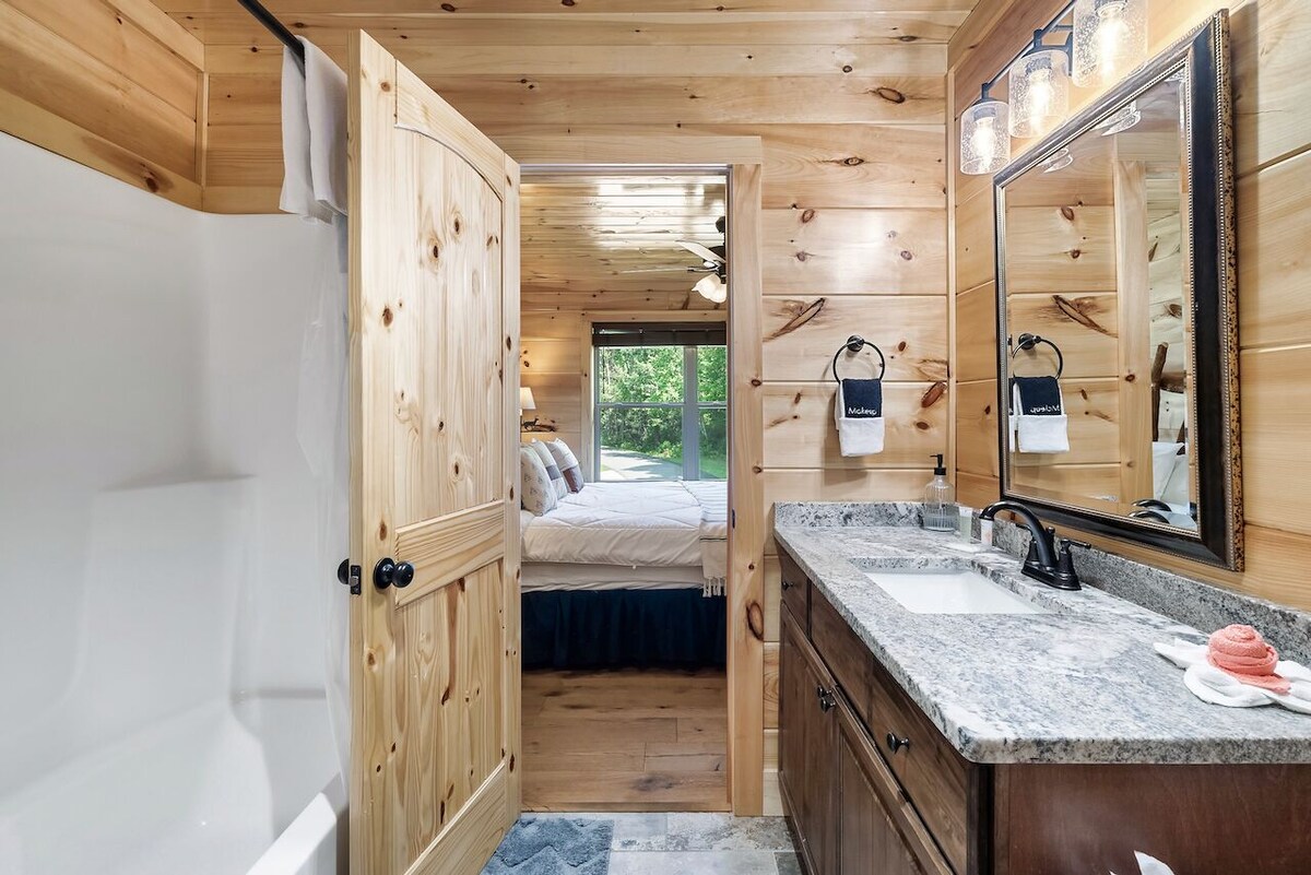 Photo 76 of Luxury 3 King Suites Cabin, Mountain Views, FirePit, HotTub, Games, Pet friendly
