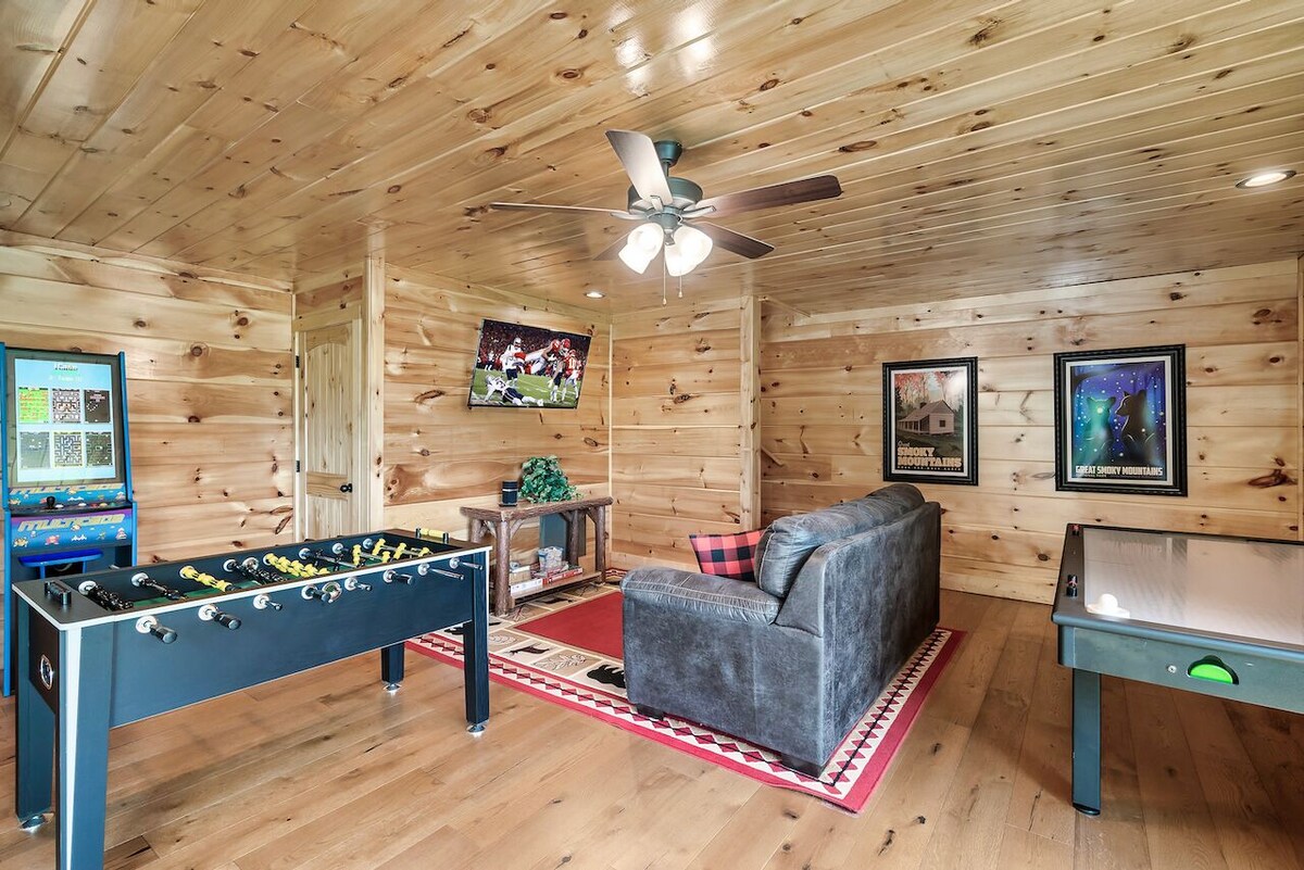 Photo 73 of Luxury 3 King Suites Cabin, Mountain Views, FirePit, HotTub, Games, Pet friendly
