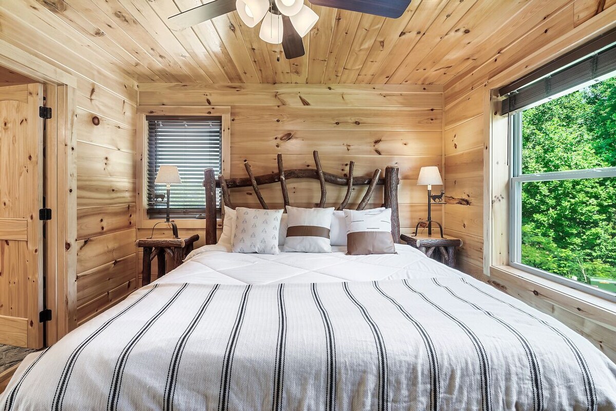 Photo 58 of Luxury 3 King Suites Cabin, Mountain Views, FirePit, HotTub, Games, Pet friendly