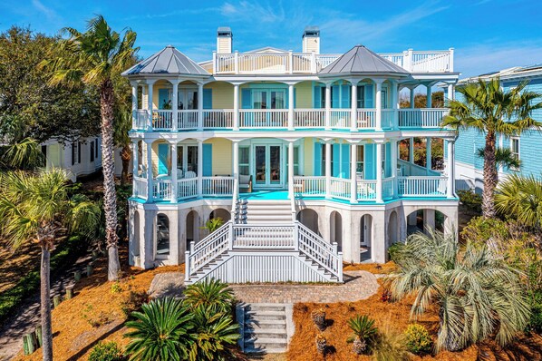 Exterior - Pool, Ocean views, Pool Table and Game Room at this Beach Mansion! (Tybee Island)