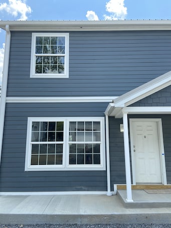 Exterior detail. Townhome near Cheat Lake. Approx 6 miles to WVU Stadium & Coliseum
