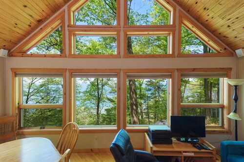 Gebhard Chalet - Charming, private, beachfront chalet nestled in a wooded dune on Lake Michigan