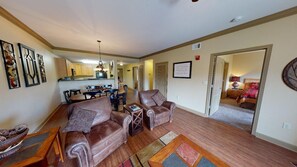 TV, fireplace, DVD player
