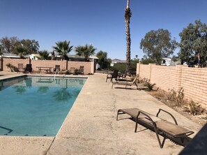 Outdoor pool, a heated pool