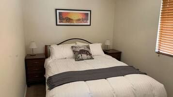 2 bedrooms, bed sheets