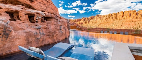A heated pool