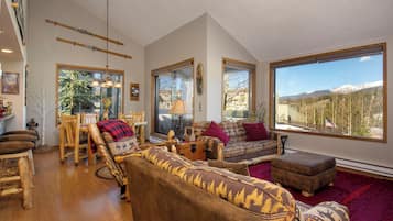 TV, fireplace, video games