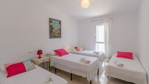 3 bedrooms, iron/ironing board, travel cot, WiFi