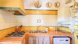 Wasserkocher mit Kaffee-/Teezubehör, Kühlschrank, Mikrowelle, Herdplatte
