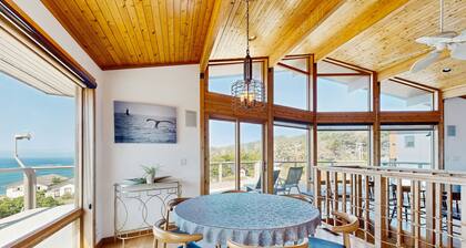 Dog-friendly beach house with private hot tub, indoor pool, WiFi & ocean views