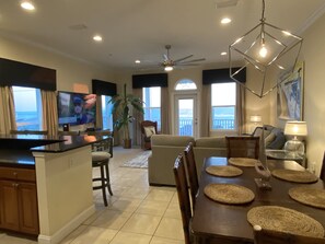 Interior -
Remodeled 3 BR/2BA condo steps to the beach! Sunset views and private garage. (Panama City Beach)