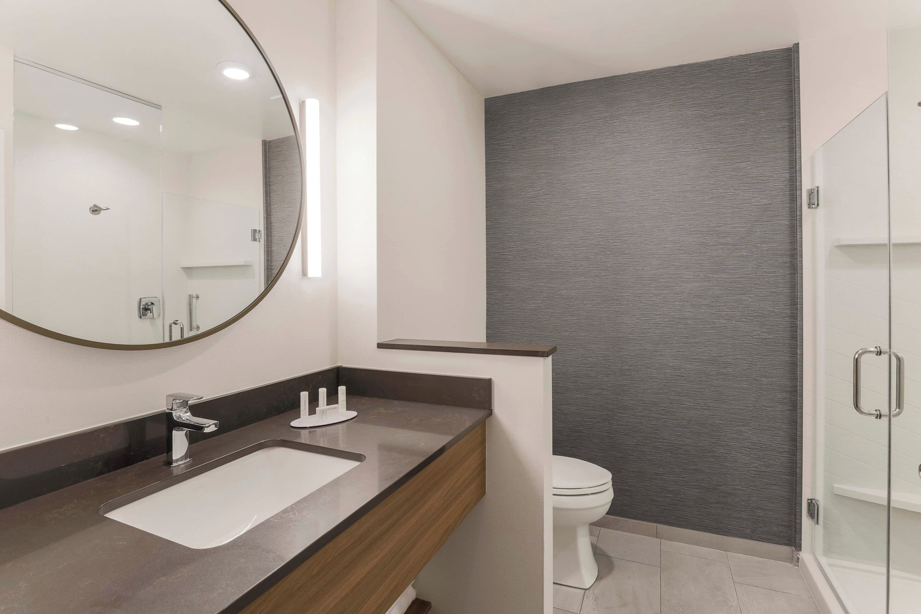 free toiletries, hair dryer, soap, shampoo