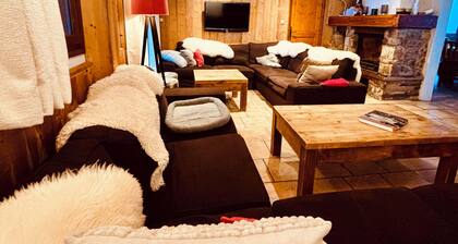 Wunderschönes Chalet La Plagne 20p. Ski-in-Ski-out! 9 sz/9 Badezimmer. Saunađ